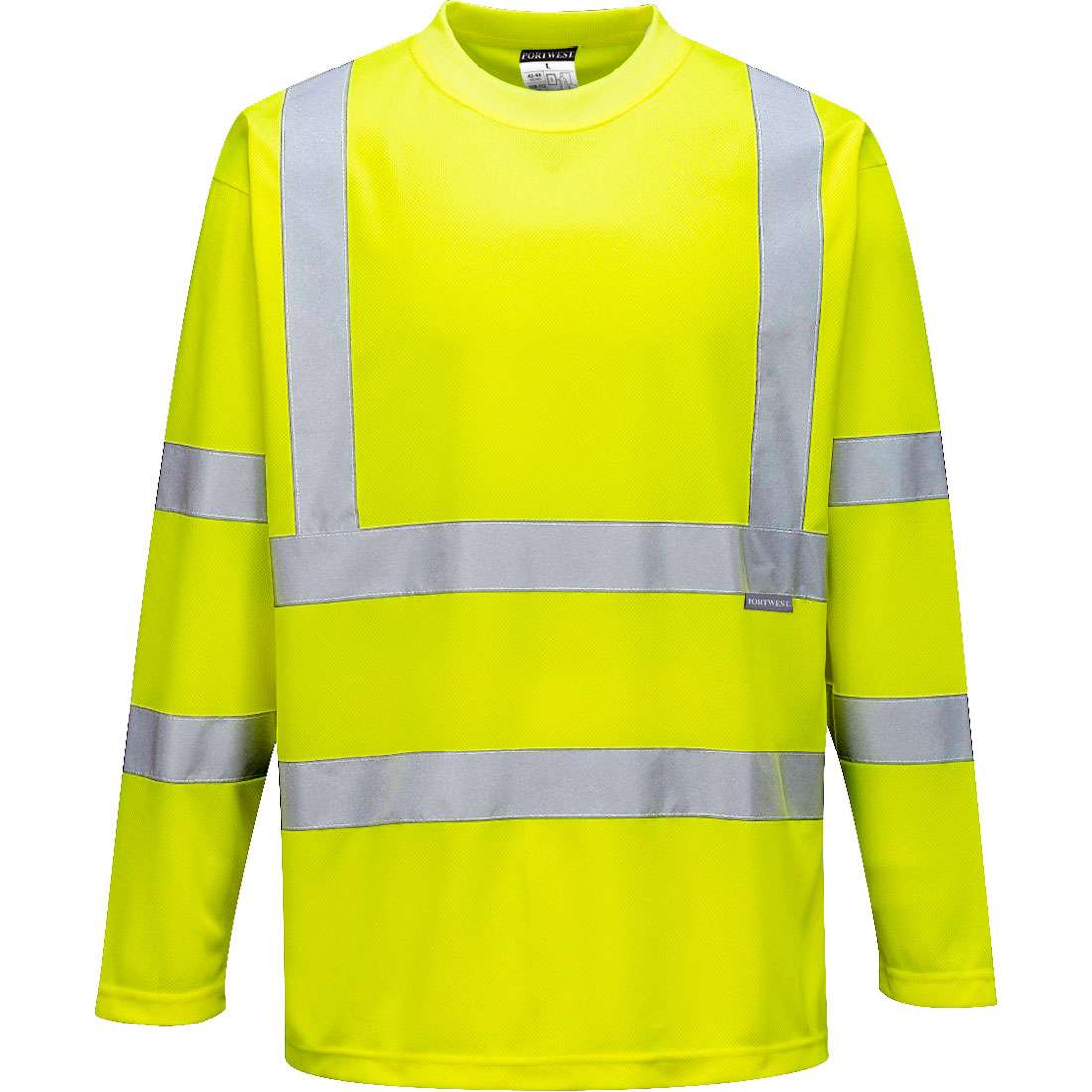Portwest Hi-Vis Long Sleeve T-Shirt offers maximum visibility, while the fabric provides moisture wicking properties to keep you cool and comfortable