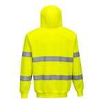 Portwest Hi-Vis Zipped Hoodie Knitted fabric with brushed backing, Reflective tape for increased visibility, Side pockets, Fully elasticated waistband.....