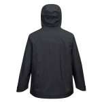 Portwest KX3 Black Rain Jacket is extremely water resistant eco-conscious fabric finish, water beads away from fabric surface & engineered with active fit