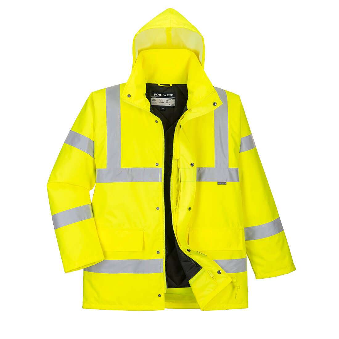 Portwest Yellow Hi-Vis Breathable Winter Waterproof Traffic Jacket was voted number one in its class by customers when tested against leading competitors