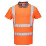 Portwest Orange Hi-Vis Short Sleeve Polo Shirt is perfect for warm weather. Features HiVisTex reflective tape to keep the wearer visible and safe..