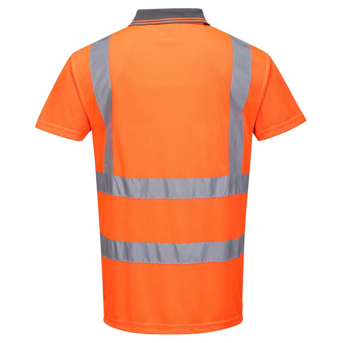 Portwest Orange Hi-Vis Short Sleeve Polo Shirt is perfect for warm weather. Features HiVisTex reflective tape to keep the wearer visible and safe..