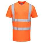 Portwest Orange Hi-Vis Short Sleeve T-Shirt is a Rail specification T-Shirt that combines high visibility protection and unbeatable comfort for the wearer..