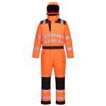 Portwest PW3 Hi-Vis Winter Coverall is Extremely water resistant, offers Protection against cold certified up to -40°C offering maximum thermal protection..