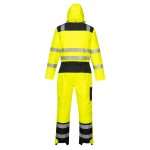Portwest PW3 Hi-Vis Winter Coverall is Extremely water resistant with Lightweight flexible HiVisTex Pro segmented reflective tape for increased visibility..