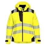 Portwest PW3 Hi-Vis Women's Rain Jacket is designed and tested by women & is a highly waterproof & breathable jacket which offers a sporty fit style