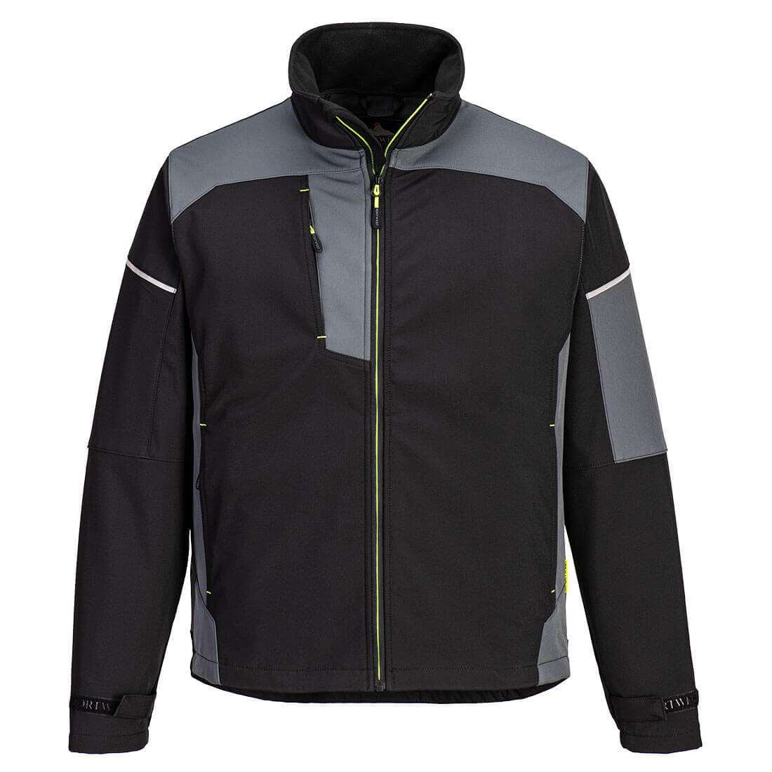 Portwest PW3 Softshell Jacket is the perfect jacket for working in cold and damp conditions. A 3 layer stylish fabric with a warm brushed fleece inner