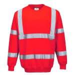 B303RER Portwest B303 Hi Vis Sweatshirt offers exceptional comfort, the fit is roomy and the fabric is soft to touch. Available in yellow, red and rail specification orange