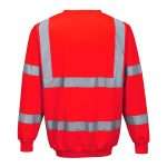 B303RER R Portwest B303 Hi Vis Sweatshirt offers exceptional comfort, the fit is roomy and the fabric is soft to touch. Available in yellow, red and rail specification orange