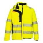 DX466YBR R Portwest DX466 Hi Vis 4 in 1 DX4 Jacket. Fresh dynamic design combined with superior stretch breathable fabric makes this the most desired hi-vis combo jacket on the market