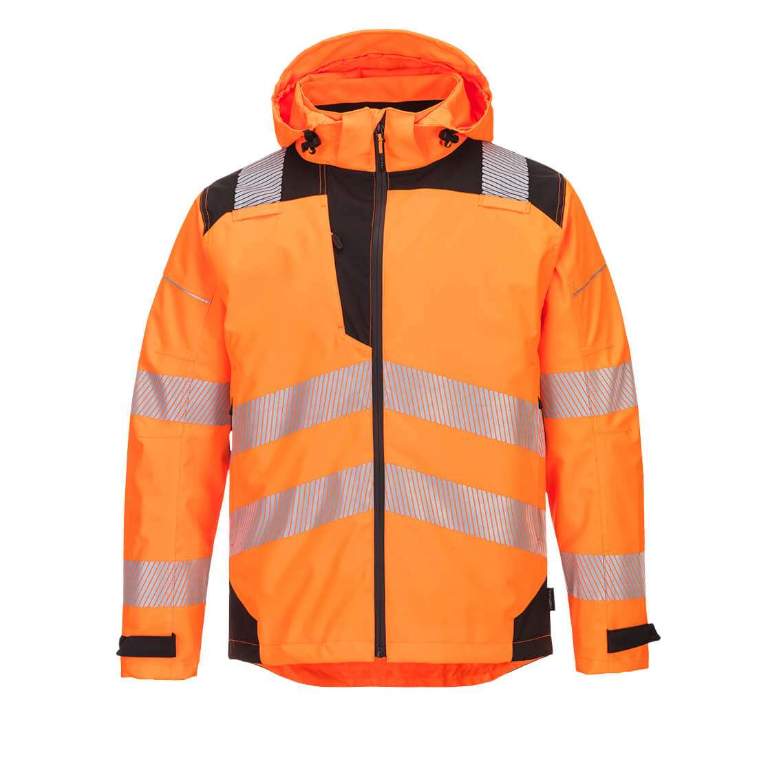 PW360OBR Portwest PW360 PW3Hi Vis Extreme Rain Jacket. The PW3 Hi-Vis Extreme Rain Jacket is a highly waterproof and breathable jacket. Waterproof and breathable with taped seams to prevent water penetration