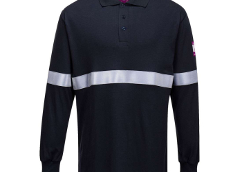 Portwest FR03 Flame Resistant Anti-Static Long Sleeve Polo Shirt