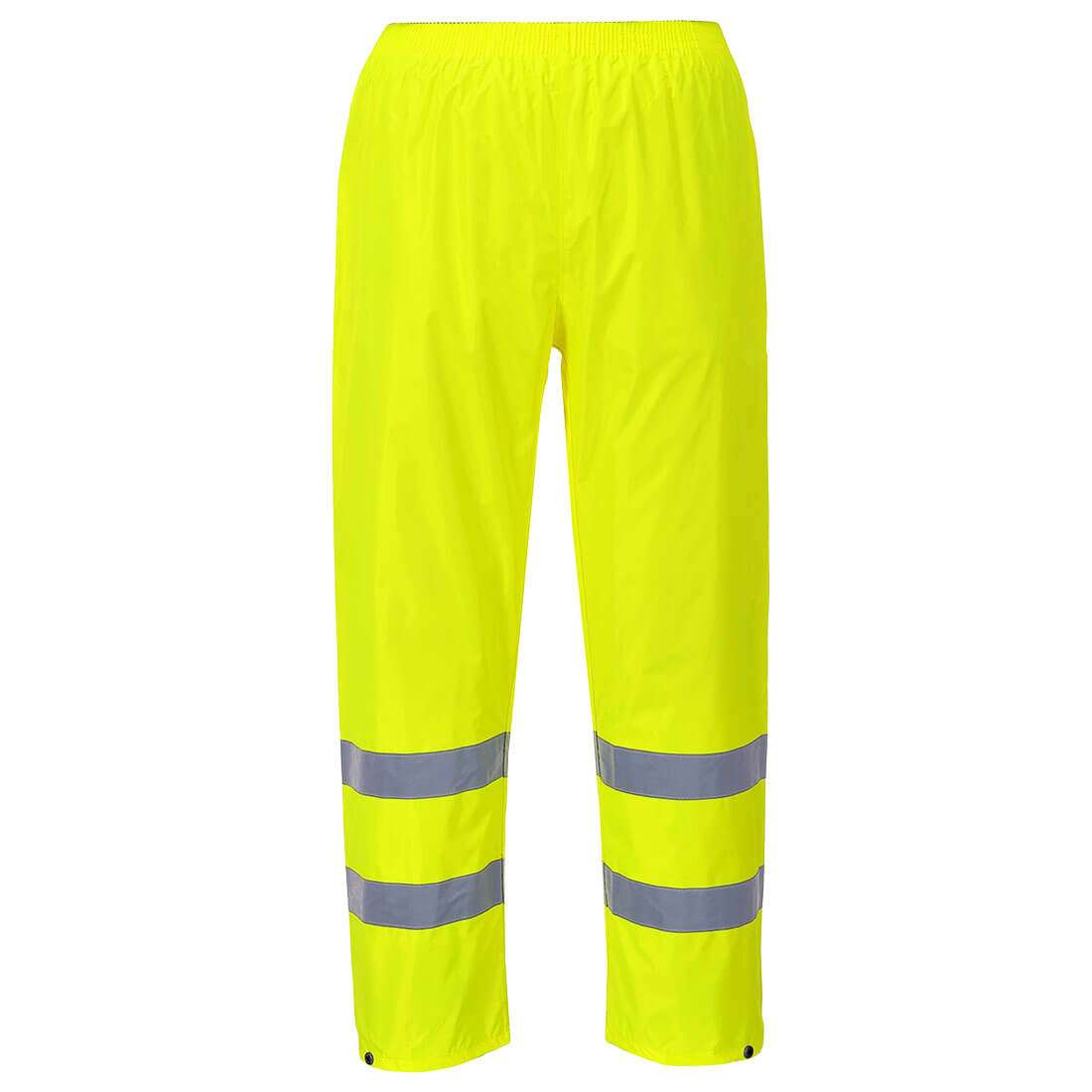 Portwest H441 Hi Vis Rain Trousers Like the Hi-Vis Rain Jacket, our Hi-Vis Rain Trousers are lightweight and extremely practical. They can be layered over the wearers own trousers for complete waterproof protection.