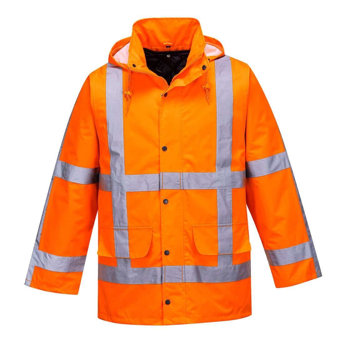 R460ORR Portwest R460 RWS Hi Vis Winter Traffic Jacket is extremely waterproof, offering protection against the cold and protected against the most severe elements