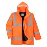 RT30ORR Portwest RT30 Orange Hi Vis Winter Traffic Jacket is certified to the Railway Industry Standard RIS 3279-TOM with extremely water resistant PFAS free Texpel Splash Eco fabric finish