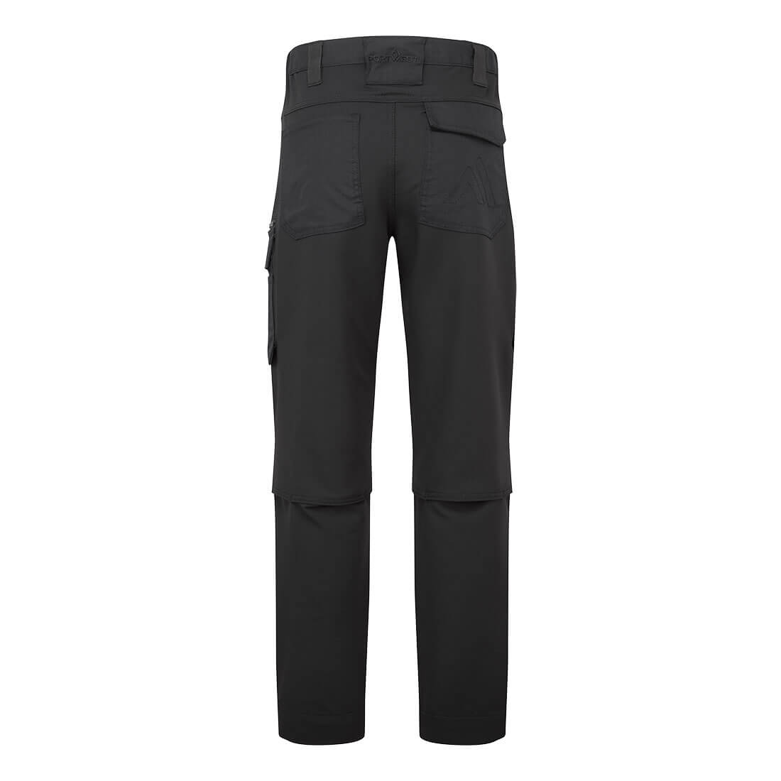 Portwest DX421 Trade Work Trousers. Ergonomically designed with strategically placed dynamic 4X stretch fabrics for maximum mobility during work. These trousers offer exceptional durability.