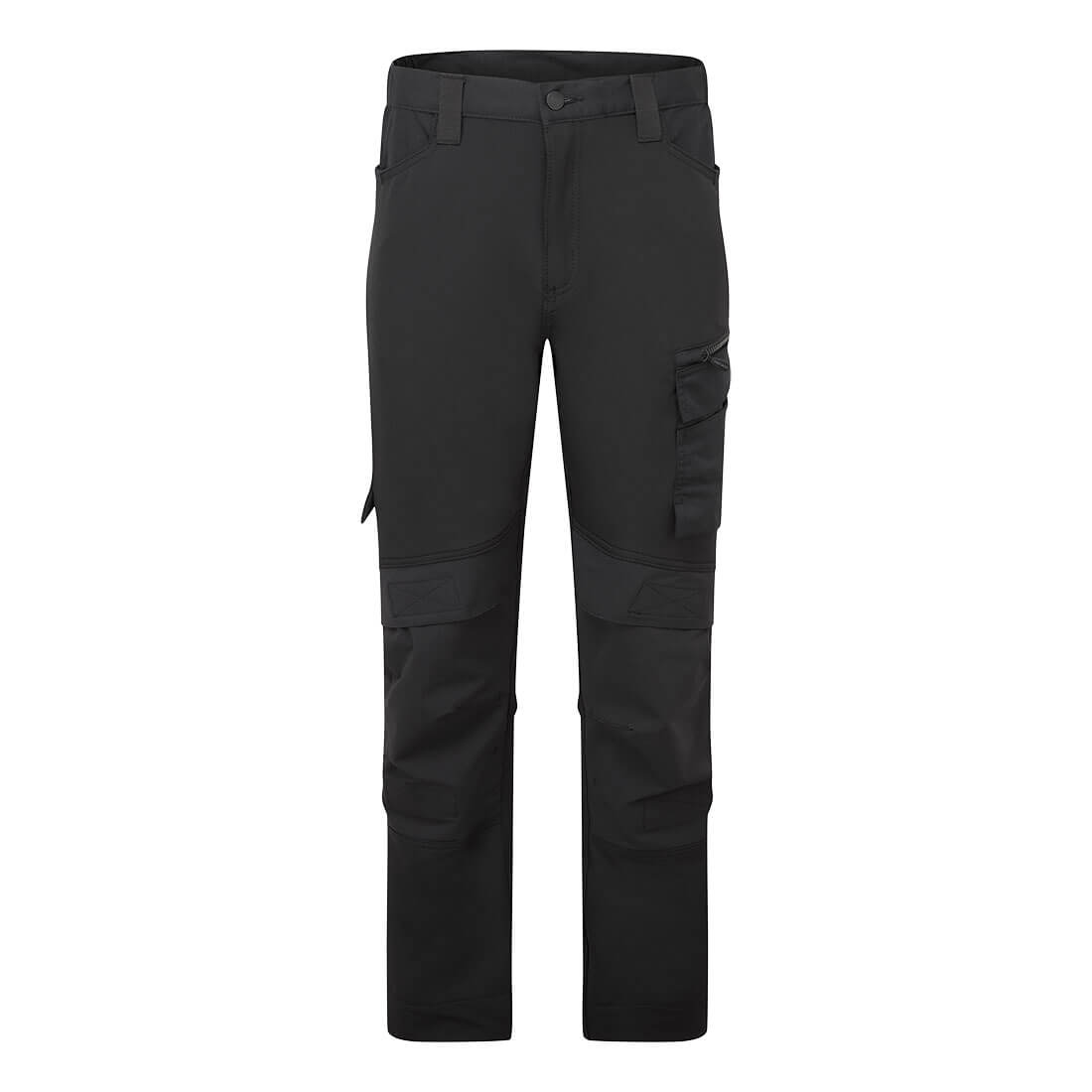 Portwest DX421 Trade Work Trousers. Ergonomically designed with strategically placed dynamic 4X stretch fabrics for maximum mobility during work. These trousers offer exceptional durability.