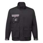 Portwest TX10 Texo Contrast Work Jacket. This fashionable contrast colour jacket is practical and hardwearing. Multiple versatile features include back pocket for cap and glove storage and hook & loop cuffs for an adjustable fit.
