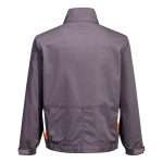 Portwest TX10 Texo Contrast Work Jacket. This fashionable contrast colour jacket is practical and hardwearing. Multiple versatile features include back pocket for cap and glove storage and hook & loop cuffs for an adjustable fit.