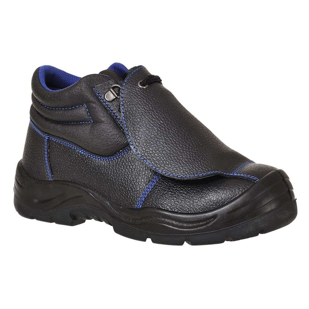 Portwest FW22 Steelite Metatarsal Safety Boot. Leather upper, steel toecap and midsole with tough steel metatarsal cover offers supreme protection and comfort for the wearer. Heat resistant outsole with the highest slip resistance grade makes this boot suitable for wear in all weather conditions.