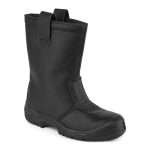 Portwest FW29 Steelite Rigger Boot with Scuff Cap Black. Full S3 protection at an affordable price. S3 Rigger Boot complete with protective scuff cap, steel toecap and midsole with side tabs for easy donning. Fur lined for extra warmth and comfort.