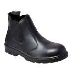 Portwest FW51 Dealer Safety Boot Black. Traditional styled safety Dealer Boot with steel toecap and steel midsole.