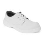 Portwest FW80 Steelite Laced Safety Shoe White. Classic laced safety shoe with padded collar for all day comfort. Minimal design makes this shoe practical, safe and durable.