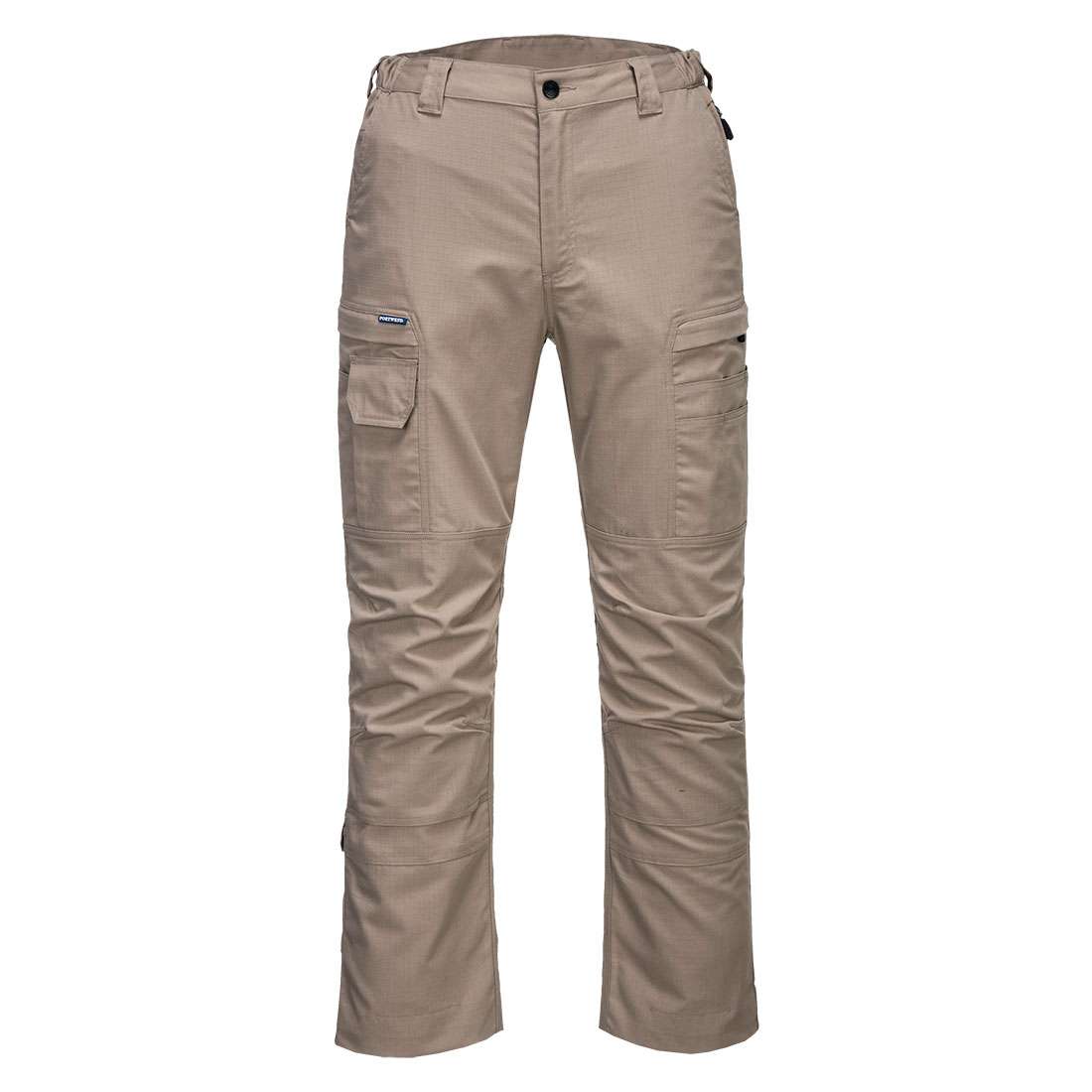 Contemporary work trouser made from highly durable ripstop fabric that stretches as you move. Subtle articulation on the knees allow for increased freedom of movement and a high rise back waistband ensures protection in all working positions