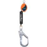 2m Self Retract Lifeline 140kg. 2 metre retractable webbing lifeline including a carabiner, shock absorber and swivel hook with double safety lock. The webbing is manufactured using ultra high molecular weight polyethylene.This arrest block is capable of supporting a user up to 140kg.