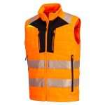 Portwest DX479 Hi Vis Hybrid Baffle Bodywarmer. The DX4 Hi-Vis Softshell Gilet uses a body-mapped design to balance insulation and freedom of movement. Constructed using premium HiVisTex Pro tape, offering freedom of movement due to its segmented construction. Two zipped chest pockets, side entry pockets and internal pockets offer plenty of secure storage space.