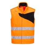 Portwest PW231 Hi Vis Fleece Bodywarmer. With its unique design, the PW2 high visibility fleece bodywarmer has a contemporary contrast chest panel for added style and modern fit. Made in lightweight anti-pill durable fleece and mesh lining, making the garment warm and breathable.
