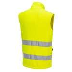 Portwest PW231 Hi Vis Fleece Bodywarmer. With its unique design, the PW2 high visibility fleece bodywarmer has a contemporary contrast chest panel for added style and modern fit. Made in lightweight anti-pill durable fleece and mesh lining, making the garment warm and breathable.