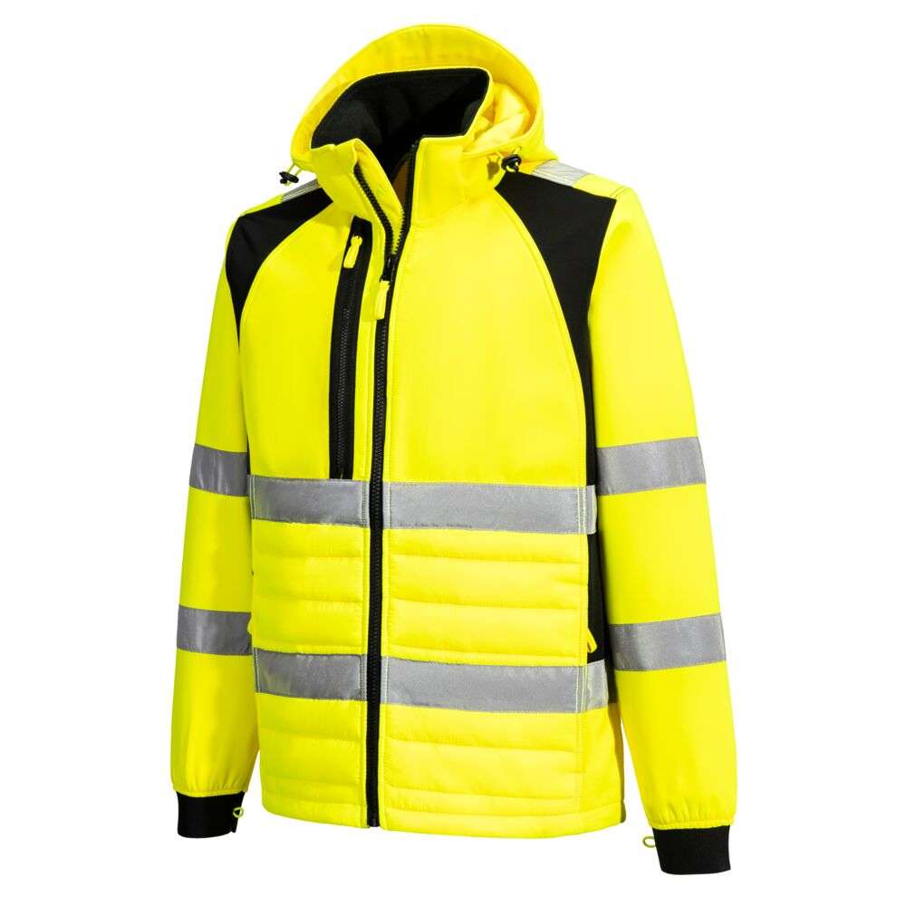 Portwest S469 Hi Vis Reversible Bodywarmer large CD863YBR 1. This cleverly designed reversible bodywarmer traps heat to keep you warm when worn either way. The Hi-Vis side of the garment provides added visibility and safety for the wearer when needed. Can interact with style S468.