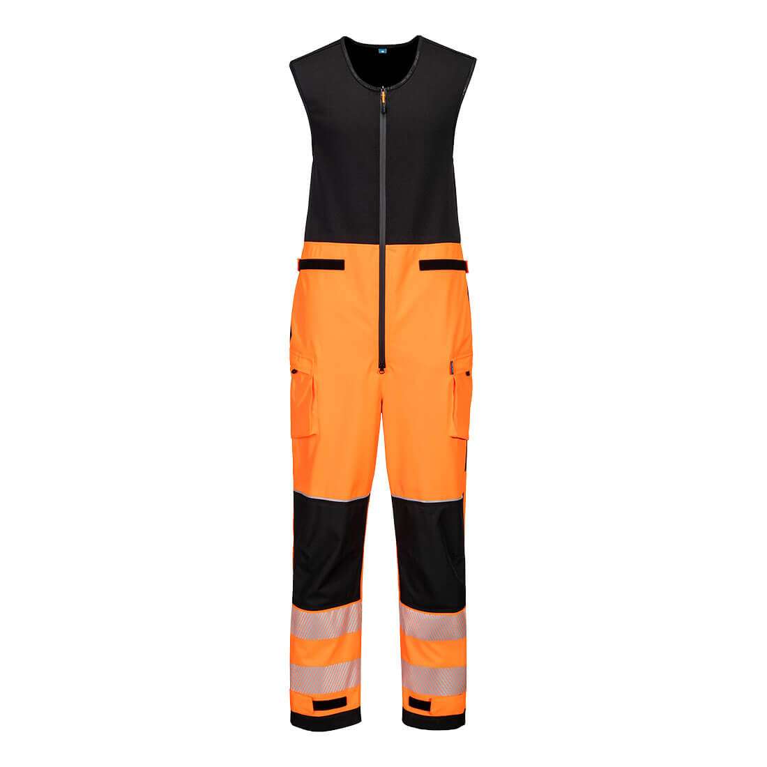 Portwest T150 PW3 Hi Vis Rain Salopettes. This premium High Visibility Salopettes is designed with wearer comfort & protection in mind, featuring 3-layer waterproof, windproof and breathable trouser