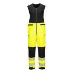 Portwest T150 PW3 Hi Vis Rain Salopettes. This premium High Visibility Salopettes is designed with wearer comfort & protection in mind, featuring 3-layer waterproof, windproof and breathable trouser