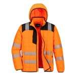 Portwest T165 PW3 Hi Vis Square Baffle Jacket. Packed with lightweight thermal insulation, the PW3 Hi- Visibility Square Baffle Jacket offers an ultrasoft, water resistant solution for outdoor wear. The unique fabric technology locks in the body’s warmth to create a thermal barrier for optimum wearer comfort.