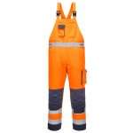 Portwest TX52 Dijon Hi Vis Contrast Work Bib and Brace. Be seen and be comfortable in this versatile Bib and Brace. Features are stylish as well as practical including many well placed pockets for safe storage.