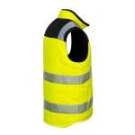 Portwest PW374 Hi Vis Reversible Bodywarmer. The Portwest PW374 bodywarmer design is characterised by its stylish contemporary fit, multiple practical features & durable stain resistant hi vis fabric