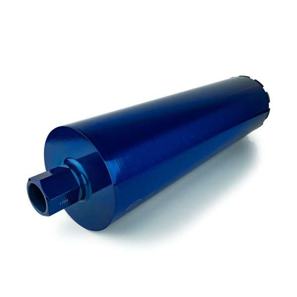 Diamond core drill bit. Premium diamond core drill bit designed for precision drilling through concrete, masonry, and reinforced materials. Features industrial-grade diamond segments for superior cutting performance and extended tool life. Essential equipment for construction, utility, and engineering professionals requiring clean, accurate core holes. Compatible with standard rotary drilling systems. Ideal for electrical conduit installation, plumbing, HVAC, and structural work.