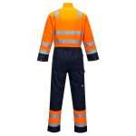 Modaflame RIS Orange/Navy Work Multi-Norm FR Coverall is designed with both visibility and protection in mind, this high-visibility orange flame-resistant (FR) coverall is your go-to choice for demanding environments, especially rail work. Certified to meet both RIS and ISO 20471 standards, the Modaflame coverall ensures you stay safe, visible, and comfortable