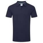 Portwest EC210 Organic Cotton Recyclable Polo Shirt Navy. Ideal for corporate and workwear. Made from organic material and designed for recycling this polo provides a simple, stylish and comfortable addition. The buttonless closure provides both a stylish addition and makes it suitable for recycling.