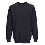 Portwest FR12 Modaflame FR Sweatshirt.Ideal for workers exposed to heat in their working environment. Features on this garment include raglan sleeve, round neck, ribbed collar and cuffs, making it comfortable and easy to wear.
